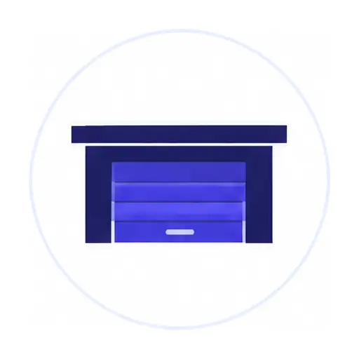 Schematic: 1-car garage