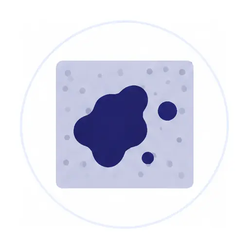 Schematic: Heavy oil stains or a soft, uneven slab (extra passes)